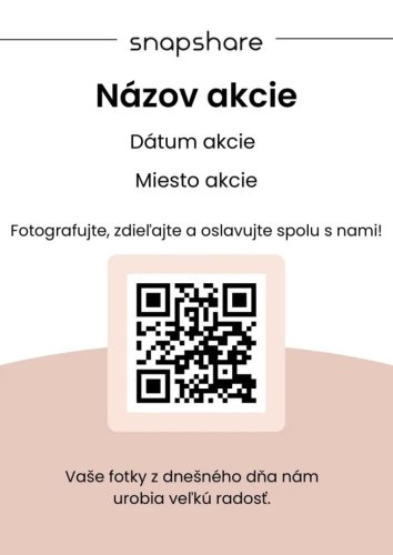 SnapShare – zdieľanie svadobných fotiek a videí cez QR kód